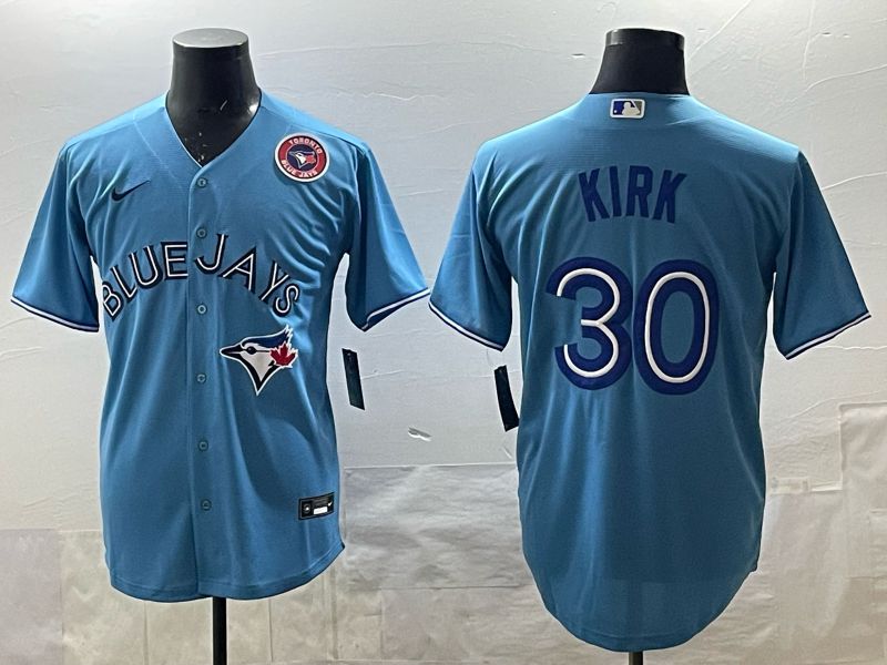 Men 2025 Toronto Blue Jays #30 Kirk Light Blue Game Nike MLB Jersey style 05->women nfl jersey->Women Jersey
